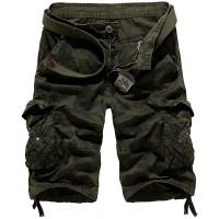 moroess Herren Bermuda Shorts Cargo Shorts Herren Sommer Camouflage Shorts Vintage Kurze Hose Bekleidung