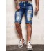 OneRedox Herren Shorts Bermuda Jeansshorts Destroyed Wash Clubwear Modell E7507 Bekleidung