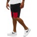 OZONEE Herren Sporthose Kurz Shorts Sweatpants Trainingshose Kurze Hose Bermuda Sportshorts Jogginghose Freizeithose Laufshorts Sweatshorts Herrenhose Sport RED Fireball W1072 Bekleidung
