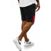OZONEE Herren Sporthose Kurz Shorts Sweatpants Trainingshose Kurze Hose Bermuda Sportshorts Jogginghose Freizeithose Laufshorts Sweatshorts Herrenhose Sport RED Fireball W1072 Bekleidung