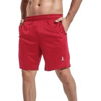 Priessei Herren 17 8 cm Workout Running Shorts Athletic Leichte Gym Shorts mit Reißverschlusstaschen Bekleidung