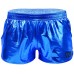 YOOJIA Herren Metallic Shorts Shiny Badehose Kurze Hose Sport Gym Boxershorts Retroshorts Jungen Lockere Trunks Bekleidung
