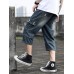 ziilay Cargo Jeans 3 4 Herren Cargo Shorts Jeans Destroyed Jeansshorts Zerrissen Loose Fit Bekleidung