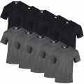 10 Gildan T Shirts Heavy Cotton M L XL XXL Diverse Farben auswählbar L 5Schwarz 5Dark Heather Bekleidung