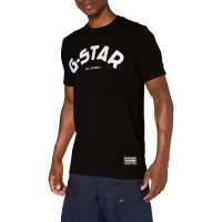 G-STAR RAW Herren T-Shirt Felt Applique Logo Slim Bekleidung