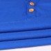 Herren Henley Beiläufig Kurzarm T-Shirt Single Taste Knopfleiste Einfacher V-Ausschnitt Hemden Baumwolle Bekleidung