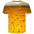 MAYOGO 3D Druck Tshirt Herren Kurzarm Round Hals Bier 3D Print T-Shirts Oberteile mit Sprüchen Männer Hemden Tops Bekleidung