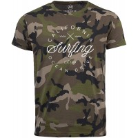 Neverless® Herren Camo-Shirt California Surfing Ocean Drive Summer T-Shirt Camouflage Tarnmuster Bekleidung