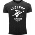 Neverless® Herren T-Shirt Vintage Shirt Sparta Gym Athletics Sport Fitness Used Look Slim Fit Bekleidung
