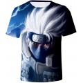 PANOZON Herren 3D Naruto Sasuke Kakashi Tshirt All-Over Druck Ninja Naruto Fit Top Bekleidung