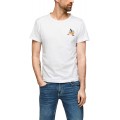 s.Oliver Herren T-Shirt mit Print-Detail White M s.Oliver Bekleidung