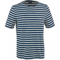 Saint James Herren Marine Blau Ecru Levant Modernes T-Shirt M Bekleidung