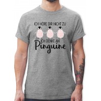 Shirtracer - Sonstige Tiere - Ich denke an Pinguine - Tshirt Herren und Männer T-Shirts Shirtracer Bekleidung