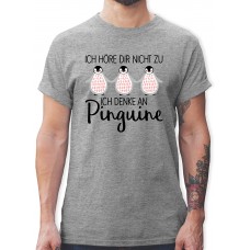 Shirtracer - Sonstige Tiere - Ich denke an Pinguine - Tshirt Herren und Männer T-Shirts Shirtracer Bekleidung