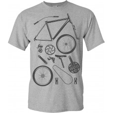 T-Shirt Bike Parts - Fahrrad Geschenke für Damen & Herren - Radfahrer - Mountain-Bike - MTB - BMX - Fixie - Rennrad - Tour - Outdoor - Sport - Urban - Motiv - Spruch - Fun - Lustig Bekleidung
