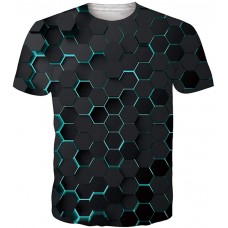 UNIFACO Unisex 3D Druck Herren T-Shirts Sommer Tees Shirts Beiläufige Tops für Männer S-3XL Bekleidung