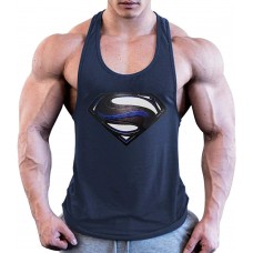 Herren Gym Tank Top Stringer Bodybuilding Sport T-Shirt Baumwolle Workout Muskelweste für Laufgarn-Fitness-Training Bekleidung