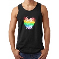 Herren Love is Love Rainbow Heart Muskelshirt Tank Top T-Shirt Bekleidung