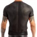 Mufeng Herren Tank Top Mesh Netz Unterhemden Weste Muscleshirt Slim Fit Tankshirt T-Shirt Bodybuilding Freizeit Fitness Kleidung Bekleidung