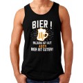 OM3® lustiges Bier Tank Top Shirt | Herren | Bildung ist gut Aber Bier ist guter #2 | S - 4XL Bekleidung