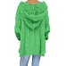 Qigxihkh Damen Mode lose große einfarbige Kapuze Langarm Pullover Tops Bekleidung