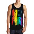 SpiritForged Apparel Herren Tank Top Gay Pride American Flag Bekleidung