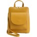 AMBRA Moda echt Leder 2 in 1 Damenrucksack DayPack Schultertasche Umhängetasche Henkeltasche GL020 Goldgelb Schuhe & Handtaschen