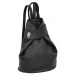 AMBRA Moda echt Leder Damenrucksack CityRucksack Daypack GL014 Schwarz Schuhe & Handtaschen