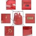 Catwalk Collection Handbags - Leder - Rucksäcke Schulrucksack Rucksackhandtasche - für Tablet iPad - FERN - Blau Schuhe & Handtaschen