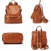 CLUCI Rucksack Damen Leder Mode Diebstahlsicherer Reiserucksack Schultertasche für Frauen 2 in 1 Braun Schuhe & Handtaschen
