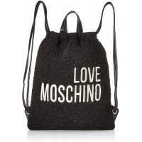 Love Moschino Borsa Eco Shearling E Pu Damen Rucksackhandtasche Schwarz Nero 42x34x2 cm W x H L Schuhe & Handtaschen