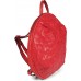 styleBREAKER Damen Rucksack Handtasche Rund mit Oberfläche im Prisma Look mit Reißverschluss Tasche 02012325 FarbeRot Schuhe & Handtaschen