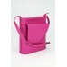Belli ital. Ledertasche Damen Umhängetasche Handtasche Schultertasche mit zusätzlichem Klappfach in pink - 18 5x18 5x7cm B x H x T Schuhe & Handtaschen