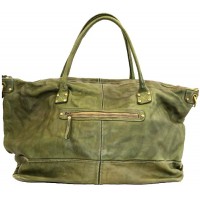 BZNA Bag Joe grün Italy Designer Weekender Damen Reise Tasche Handtasche Schultertasche Leder Shopper Neu Schuhe & Handtaschen