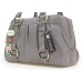 Catwalk Collection Handbags - Leder - Umhängetasche Schultertasche Lederhandtasche - MEGAN - Grau Schuhe & Handtaschen