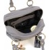 Catwalk Collection Handbags - Leder - Umhängetasche Schultertasche Lederhandtasche - MEGAN - Grau Schuhe & Handtaschen