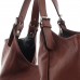 IO.IO.MIO echt Leder Tasche Shopper Beuteltasche Handtasche oder Schultertasche für Damen Frauen Handtaschen Taschen groß braun Schuhe & Handtaschen