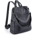 UTO Rücksack Damen Daypack PU Leder mit Quaste diebstahl Schultertasche Grau Schuhe & Handtaschen