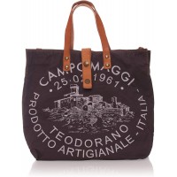 Campomaggi Canvas Shopper Handtasche Grigio F0520 33x32x15cm BxHxT Schuhe & Handtaschen