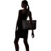 KARL LAGERFELD Paris Damen CARA Nylon Tote Tragetasche schwarz Gold Einheitsgröße Schuhe & Handtaschen