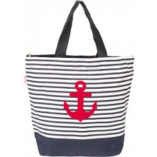 Küstenluder Damen Tasche Striped Anchor Anker Sailor Shopper Blau Schuhe & Handtaschen