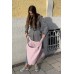 Stella Luzia Marie hochwertige Leinentasche Rosa-Lavendel 100% Leinen Made in EU Schuhe & Handtaschen