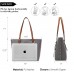 WESTBRONCO Muttertagsgeschenk Leder Handtasche Damen Schultertaschen Designer Shopper Taschen Tote Bag Grau Schuhe & Handtaschen