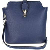 Belli kleine edle italienische Leder Handtasche Umhängetasche in blau - 18x20x8 cm B x H x T Schuhe & Handtaschen