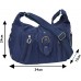 Leichte Sportlische Damen Schultertasche Umhängetasche Handtasche Stofftasche Bag Crossover 1449 Grau Schuhe & Handtaschen