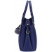 Luojida PU Handtasche Damen Umhängetasche mit Ball Geschenk für Mädchen 30x22x12 cm Blau Schuhe & Handtaschen