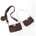 Showlovein Mahjong Bag Umhängetasche Schultertasche 3 in 1 Luxus-Handtasche PU Leder Tragetaschen Fashion für Frauen Schuhe & Handtaschen