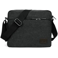 LOSMILE Umhängetasche Herren Mittel Schultertasche Messenger Bag Casual Vintage Stoff Rucksack.11.8 inch * 3.9 inch * 10.2 inch.schwarz Schuhe & Handtaschen