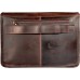 Rustic Town Umhängetasche Aktentasche Laptoptasche 15 Zoll aus echtem Leder im Vintage Look - Dunkelbraun Schuhe & Handtaschen