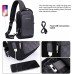 Schultertasche Herren Taschen Brusttasche Sling Bag Crossbody Rucksack mit USB Ladeanschluss mit verstellbarem Schultergurt Perfekt für Outdoorsport Schule Reisen Schuhe & Handtaschen